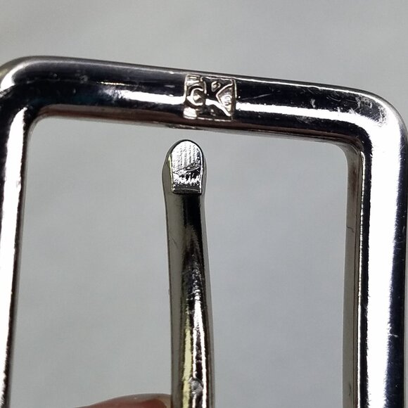 Calvin Klein Genuine Leather Belt Black Men's Size 34 Feather Edge 33"-37" USA - Picture 6 of 15